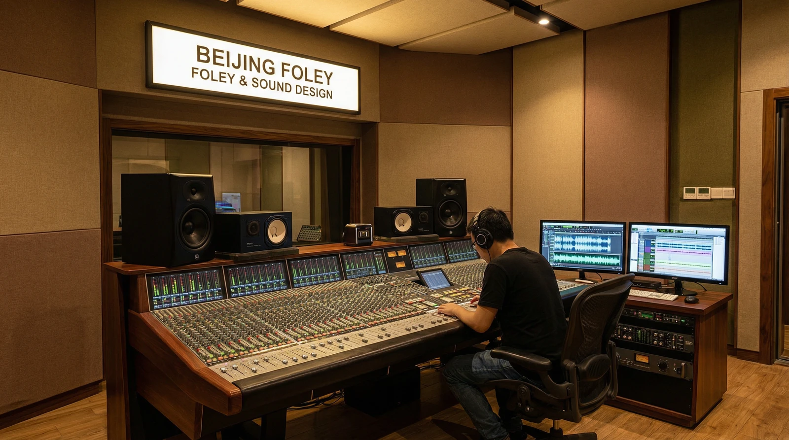 日本三级专业录音棚音效制作现场